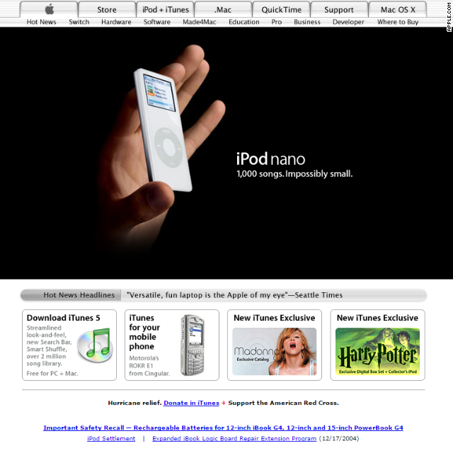 Apple.com circa 2000
