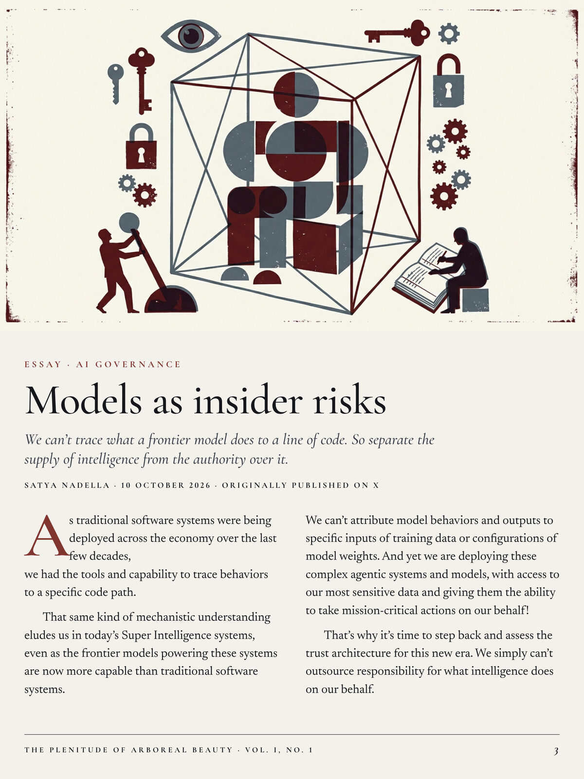Nadella: a modernist screenprint